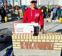 MELVIN MARROQUIN AWARDED 1st PLACE AT MCAA'S MASONRY SKILLS CHALLENGE